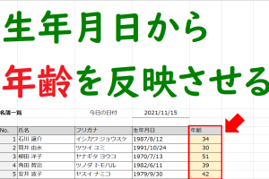 年齢 excel 生年月日から年齢を一瞬で計算する簡単テク