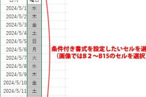 曜日Excelでスケジュールを自動表示