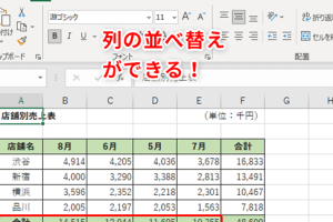 excel 数字 順番 データを瞬時に並べ替えるテクニック