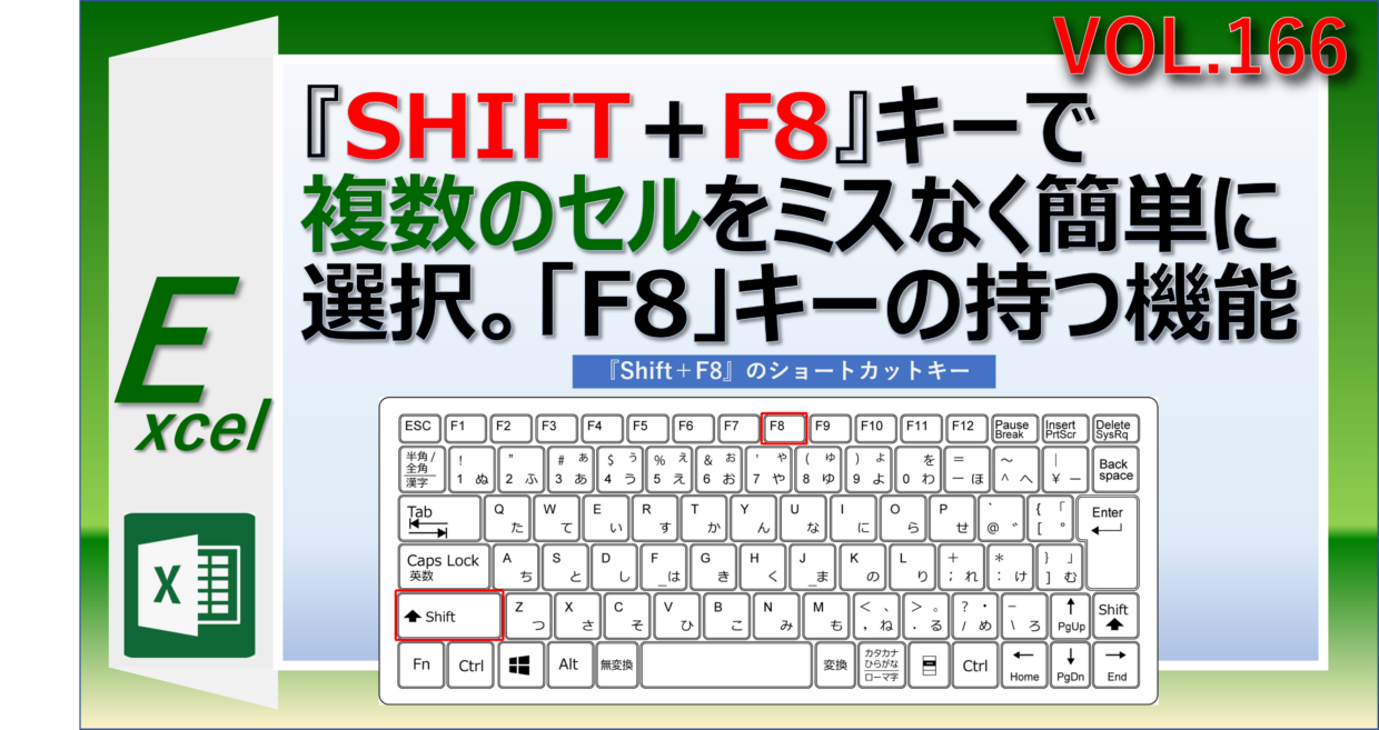 excel shortcutkey shift f8 function 1