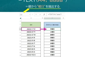 excel text 関数 日付 見やすい日付表示を自由にカスタマイズ