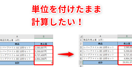 Excel単位をつける方法で表をプロ並みに 1