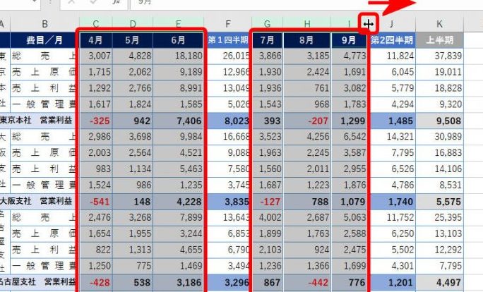 Excel幅を揃える方法で表をスッキリ整理 1
