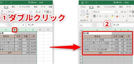 Excel幅自動調整で表をスッキリ整理 1