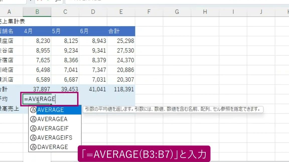 Excel平均でデータを瞬時に分析するテクニック 1