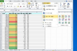 Excel条件付き書式色で表を視覚的に強化