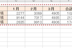 Excel点線で表をシンプルに仕上げる