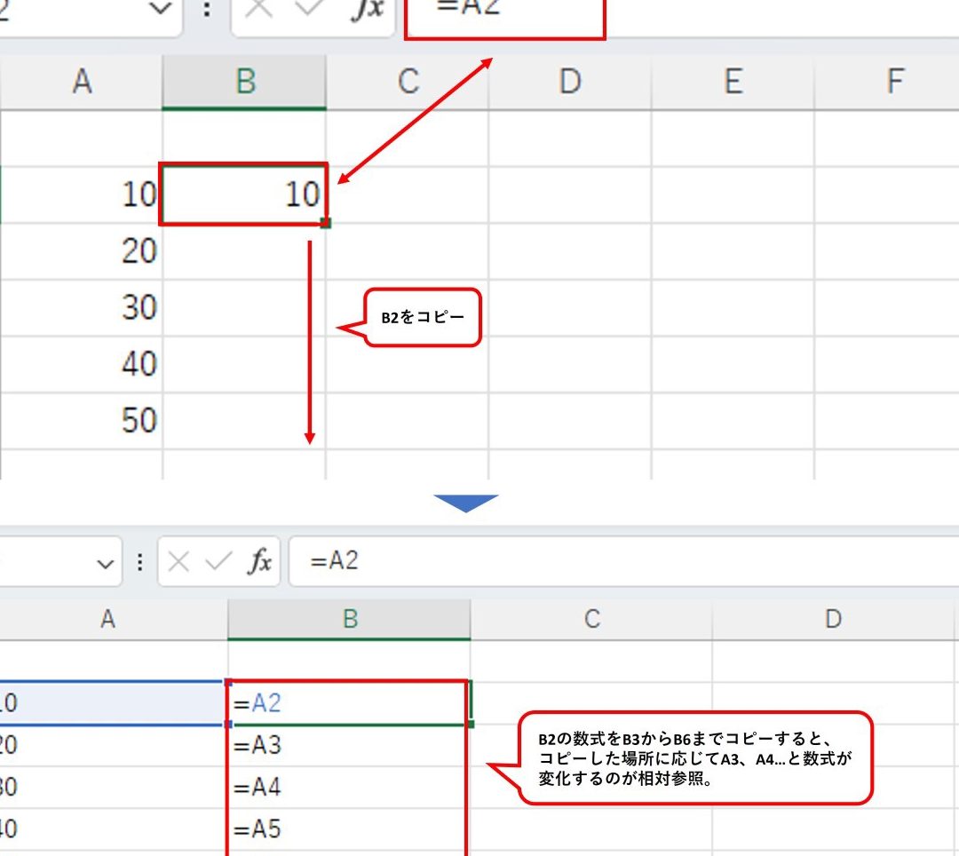 Excel相対参照で数式を効率的に管理 1
