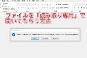 Excel読み取り専用でデータを安全に共有