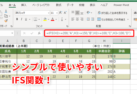 ExcelIF複数条件で複雑な条件もスッキリ処理 1